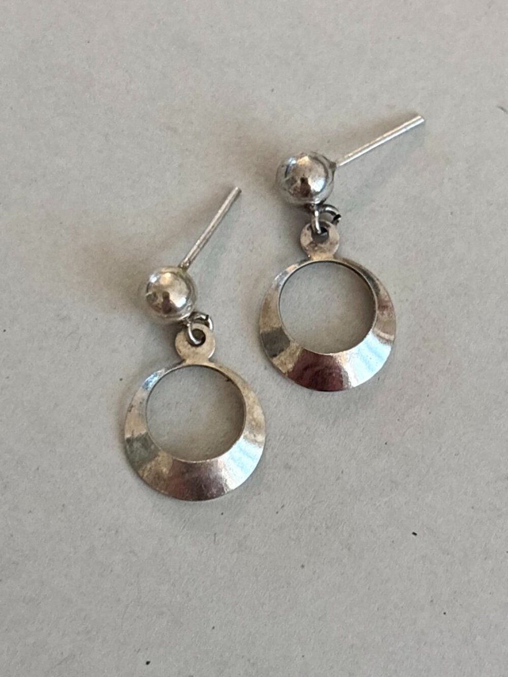 vintage sterling silver stud dangle earrings
